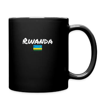 Rwanda Vintage Ruandische Flagge Ruandese - Tasse einfarbig - Schwarz - Rechts