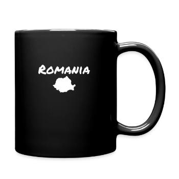 Romania Romania Romanian Map Romania - Full Colour Mug - black - Right