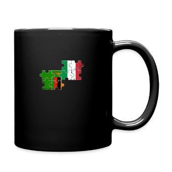 Zambie Italie Vintage drapeau italien zambien - Mug uni - noir - Droite