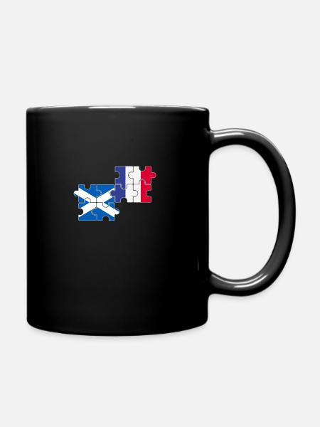 Ecosse, France, drapeau, Français, Ecossais - Mug uni - noir