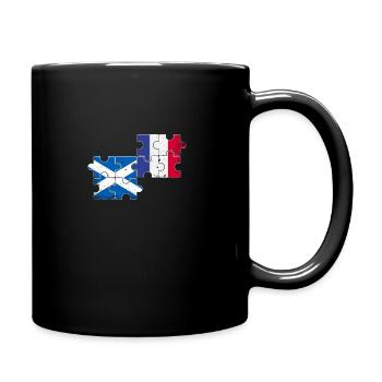 Schottland Frankreich Vintage Flagge Schotte - Tasse einfarbig - Schwarz - Rechts