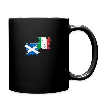 Schottland Italien Vintage Flagge Schotte - Tasse einfarbig - Schwarz - Rechts
