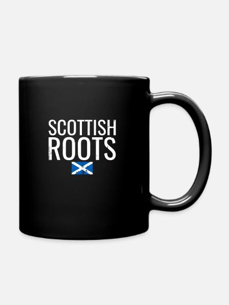 Scottish Roots Vintage Schottische Flagge Schotte - Tasse einfarbig - Schwarz