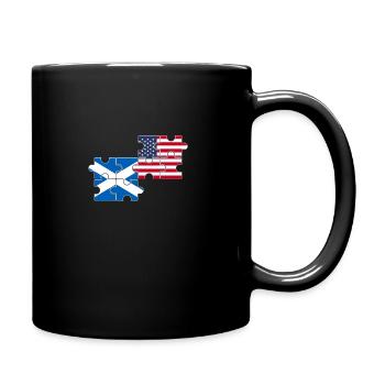 Scotland, USA, Flag, American, Scottish - Full Colour Mug - black - Right