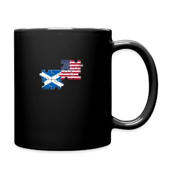 Scotland USA Vintage Flag Scottish - Full Colour Mug - black - Right