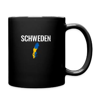 Suède Vintage carte suédois drapeau suédois suédois - Mug uni - noir - Droite