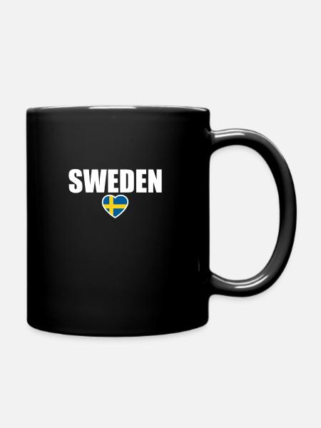 Suède Suède Drapeau suédois Suède Suède - Mug uni - noir