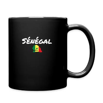 Sénégal Senegal Karte Flagge Senegalesische - Tasse einfarbig - Schwarz - Rechts