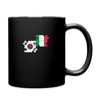 Corée du Sud Italie Drapeau Italiens Sud-Coréens - Mug uni - noir - Droite