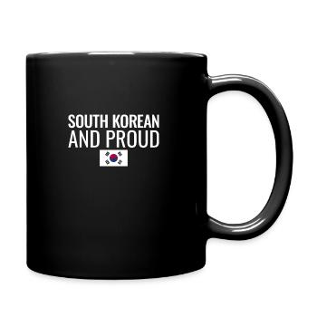 South Korean And Proud Südkorea Flagge Koreaner - Tasse einfarbig - Schwarz - Rechts