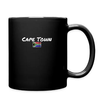 Cape Town Vintage Südafrika Südafrikanische Flagge - Tasse einfarbig - Schwarz - Rechts