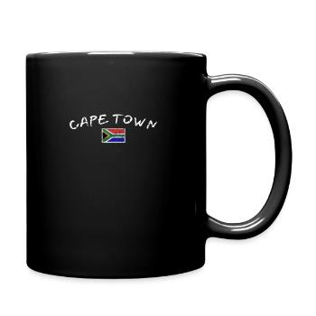 Cape Town Vintage Südafrika Südafrikanische Flagge - Tasse einfarbig - Schwarz - Rechts