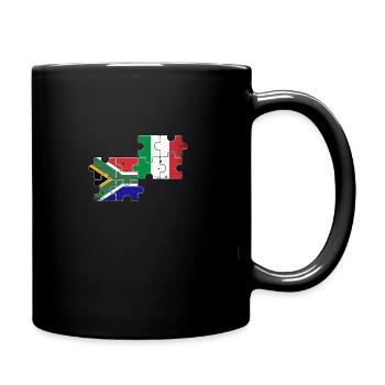 South Africa Italy Vintage Flag South African - Full Colour Mug - black - Right