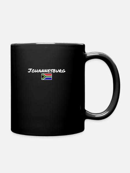 Drapeau de Johannesburg, Afrique du Sud, Afrique du Sud - Mug uni - noir