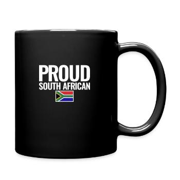 Fier drapeau sud-africain de l’Afrique du Sud - Mug uni - noir - Droite