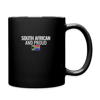 Drapeau sud-africain et fier de l’Afrique du Sud - Mug uni - noir - Droite