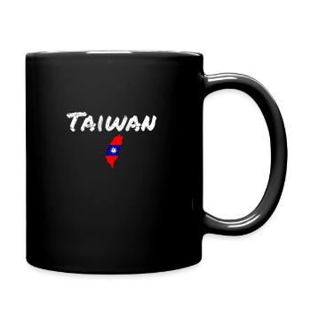 Taiwan Vintage Map Taiwanese Flag Taiwanese - Full Colour Mug - black - Right