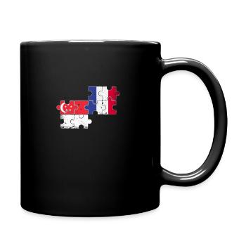 Singapur Frankreich Vintage Flagge Singapurer - Tasse einfarbig - Schwarz - Rechts