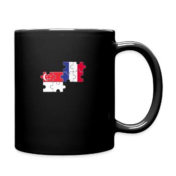 Singapur Frankreich Flagge Französisch Singapurer - Tasse einfarbig - Schwarz - Rechts