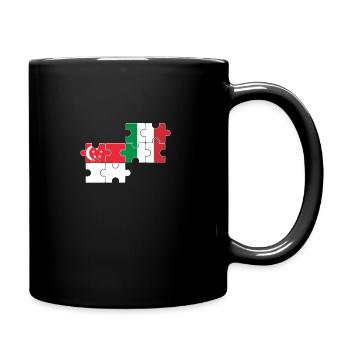 Singapur Italien Flagge Italiener Singapurer - Tasse einfarbig - Schwarz - Rechts