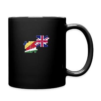 Seychellen UK Flagge Britisch Seycheller - Tasse einfarbig - Schwarz - Rechts