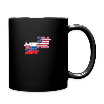 Slowakei USA Flagge Amerikanisch Slowakisch - Tasse einfarbig - Schwarz - Rechts