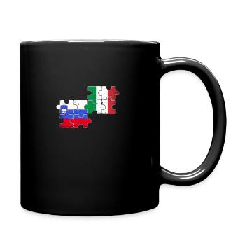 Slowenien Italien Vintage Flagge Italiener Slowene - Tasse einfarbig - Schwarz - Rechts