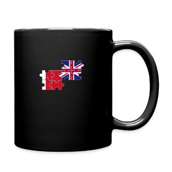 Dubai UK Flag Britischer Dubaier - Tasse einfarbig - Schwarz - Rechts