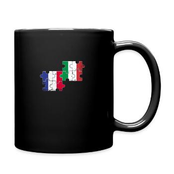 France Italie Vintage Drapeau Français - Mug uni - noir - Droite