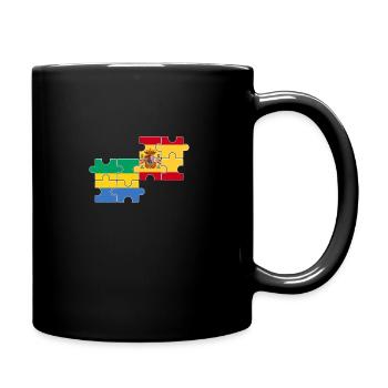 Gabon Spain Flag Spanish Gabonese - Full Colour Mug - black - Right