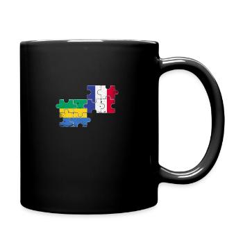 Gabon France Vintage Flag Gabonese - Full Colour Mug - black - Right
