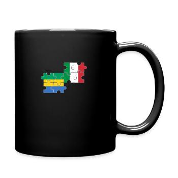 Gabon, Italy, flag, Italian, Gabonese - Full Colour Mug - black - Right