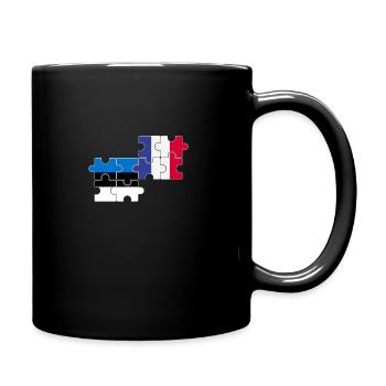 Estonie France Drapeau Français Este - Mug uni - noir - Droite