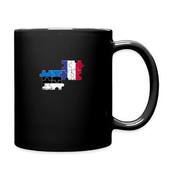 Estonie France Vintage Drapeau Français Este - Mug uni - noir - Droite