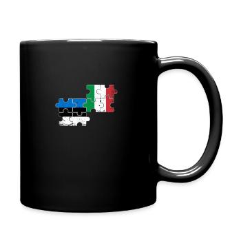 Estonie Italie Vintage drapeau italien Este - Mug uni - noir - Droite