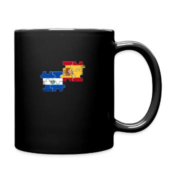 El Salvador Espagne Vintage drapeau salvadorien - Mug uni - noir - Droite