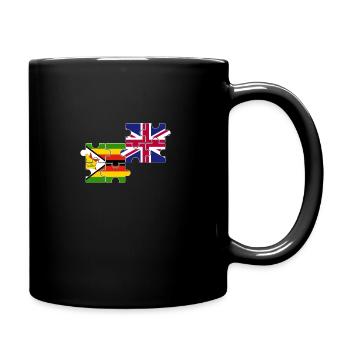 Zimbabwe Royaume-Uni Drapeau britannique Zimbabwéen - Mug uni - noir - Droite