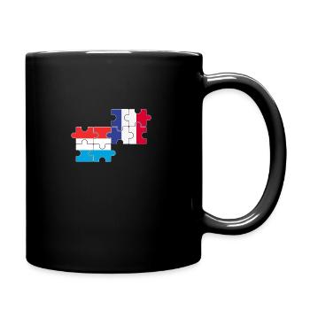 Luxembourg France Drapeau Français Luxembourgeois - Mug uni - noir - Droite