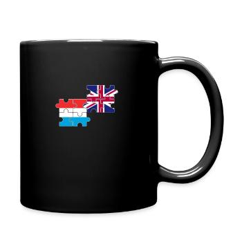 Luxembourg UK Flag British Luxembourger - Full Colour Mug - black - Right