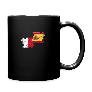Malta Spanien Vintage Flagge Spanisch Maltesisch - Tasse einfarbig - Schwarz - Rechts