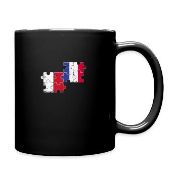 Malta Frankreich Vintage Flagge Maltesisch - Tasse einfarbig - Schwarz - Rechts