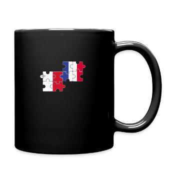 Malta Frankreich Flagge Französisch Maltesisch - Tasse einfarbig - Schwarz - Rechts