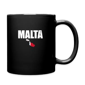 Malta Vintage Karte Maltesische Flagge - Tasse einfarbig - Schwarz - Rechts