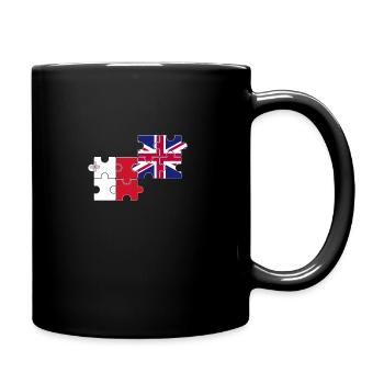 Malta UK Flagge Britisch Maltesisch - Tasse einfarbig - Schwarz - Rechts