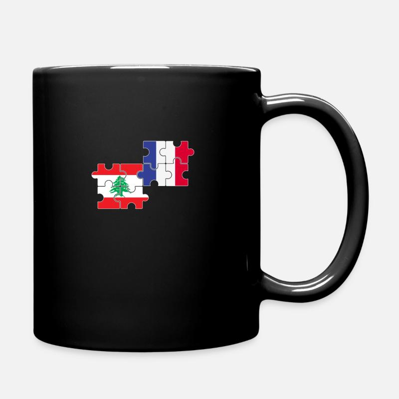 Liban France Drapeau Français Libanais - Mug uni - noir