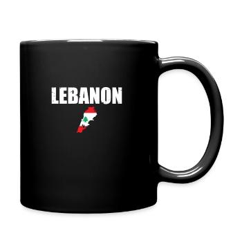 Libanon Vintage Karte Libanesische Flagge Libanese - Tasse einfarbig - Schwarz - Rechts