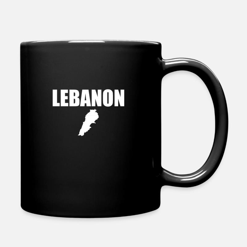 Libanon Karte Libanesische Libanese - Tasse einfarbig - Schwarz
