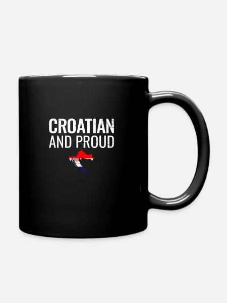 Croate Et Fier Croatie Vintage Drapeau Croatie - Mug uni - noir