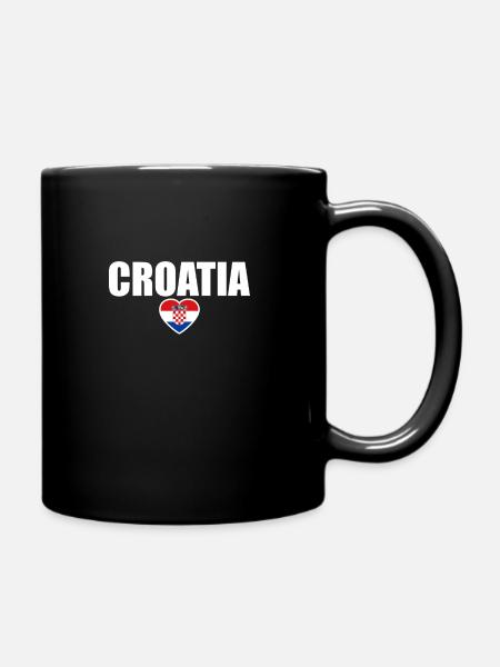 Croatie Coeur Croatie Croatie Drapeau Croatie - Mug uni - noir