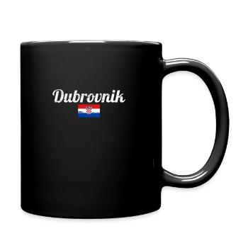 Dubrovnik Vintage Croatia Croatian Flag - Full Colour Mug - black - Right